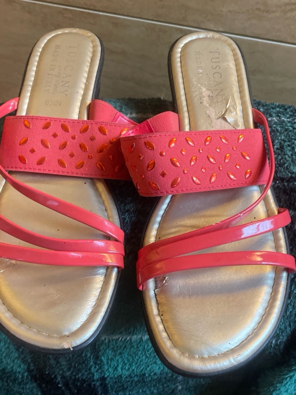 Coral Pink Slide Sandals - Women's Slip-On Comfort